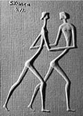 Invitation à la danse - 1971, bas-relief sur Isorel